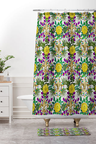 IrishVikingDesigns Mardi Gras I Shower Curtain And Mat