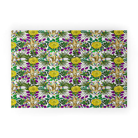 IrishVikingDesigns Mardi Gras I Welcome Mat