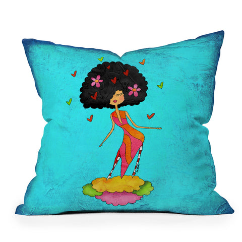 Isa Zapata Boogie Outdoor Throw Pillow