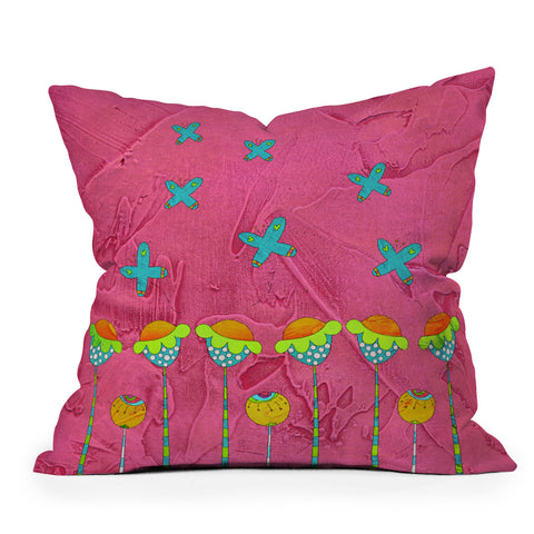 Isa Zapata Butterfly Garden Outdoor Throw Pillow