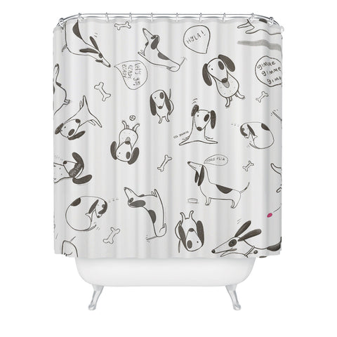 Isa Zapata Doxie Shower Curtain