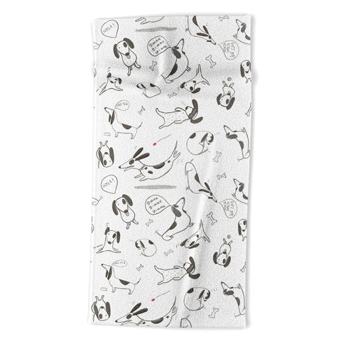 Isa Zapata Doxie Beach Towel