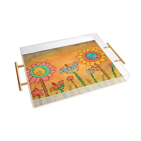 Isa Zapata Festive Garden Acrylic Tray