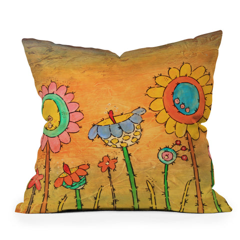 Isa Zapata Festive Garden Outdoor Throw Pillow
