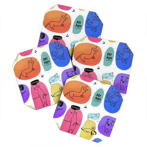 Isa Zapata Mutt Mom Coaster Set