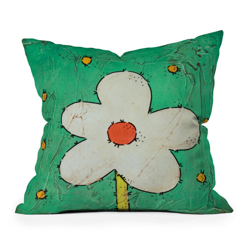 Isa Zapata The Flower Outdoor Throw Pillow