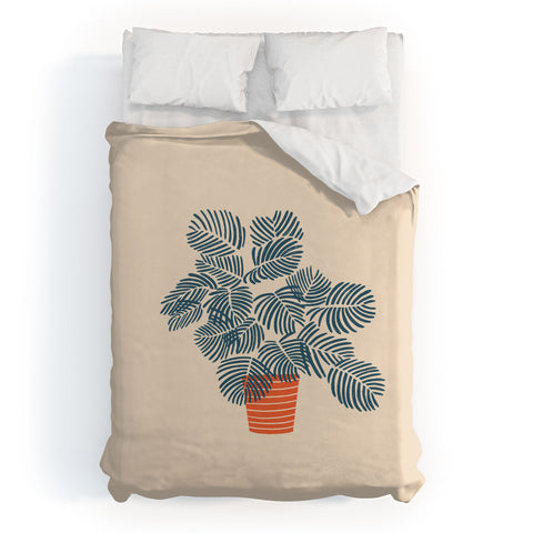 isabelahumphrey Minimal Flower Art Duvet Cover