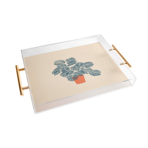 isabelahumphrey Minimal Flower Art Acrylic Tray