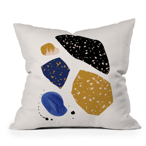 IVETA  Seaside Rocks 1 Outdoor Throw Pillow