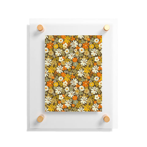 Iveta Abolina 70s Florals Floating Acrylic Print