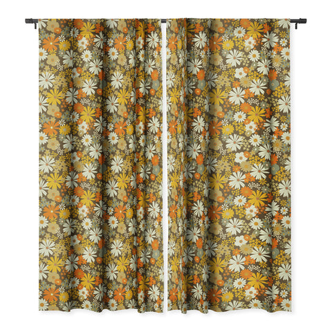 Iveta Abolina 70s Florals Blackout Window Curtain