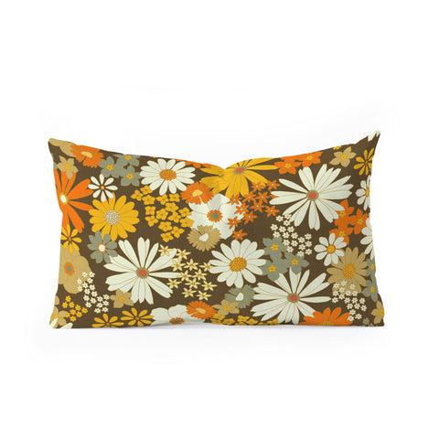 Iveta Abolina 70s Florals Oblong Throw Pillow