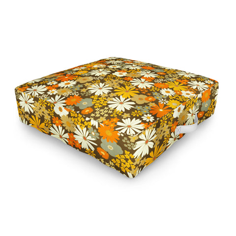 Iveta Abolina 70s Florals Outdoor Floor Cushion