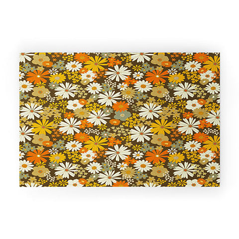 Iveta Abolina 70s Florals Welcome Mat