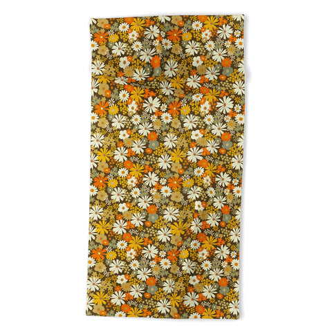 Iveta Abolina 70s Florals Beach Towel