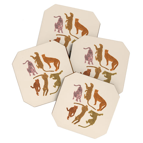Iveta Abolina Adria Cheetahs Coaster Set