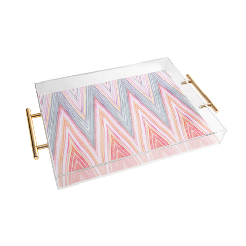 Iveta Abolina Agate Chevron Acrylic Tray