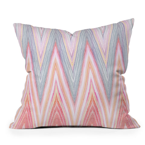 Iveta Abolina Agate Chevron Outdoor Throw Pillow