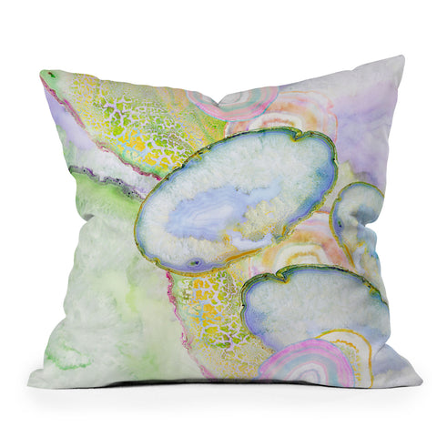 Iveta Abolina Agate Dreams I Outdoor Throw Pillow