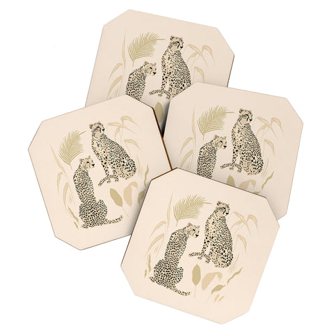 Iveta Abolina Aguirre Cheetahs Coaster Set
