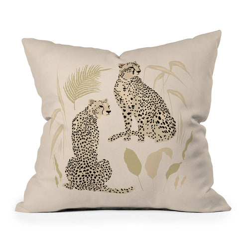 Iveta Abolina Aguirre Cheetahs Outdoor Throw Pillow