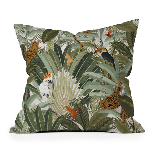 Iveta Abolina Amazon Palm Outdoor Throw Pillow