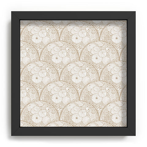 Iveta Abolina Arched Corals White on Beige Recessed Framing Square