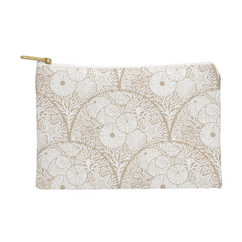 Iveta Abolina Arched Corals White on Beige Pouch