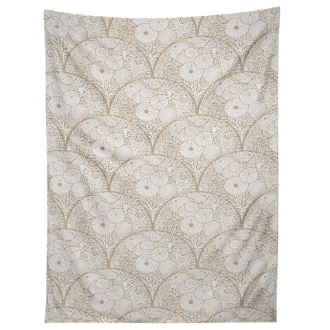 Iveta Abolina Arched Corals White on Beige Tapestry