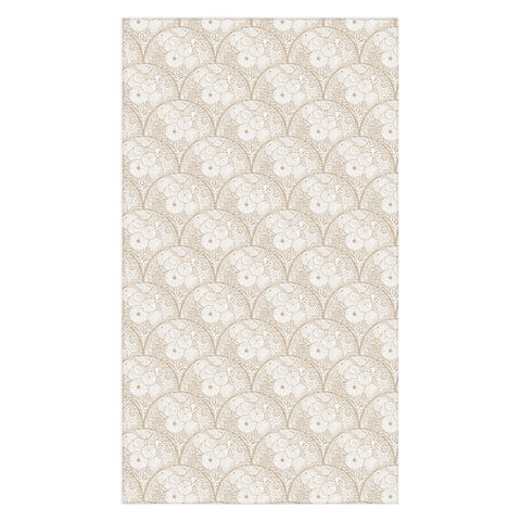 Iveta Abolina Arched Corals White on Beige Tablecloth