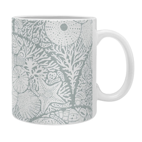 Iveta Abolina Arched Corals White on Teal Coffee Mug