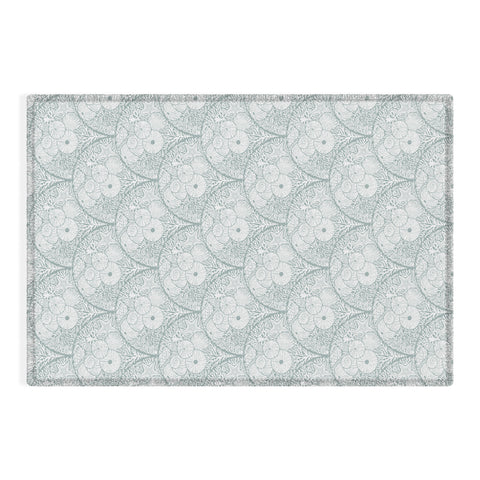 Iveta Abolina Arched Corals White on Teal Outdoor Rug
