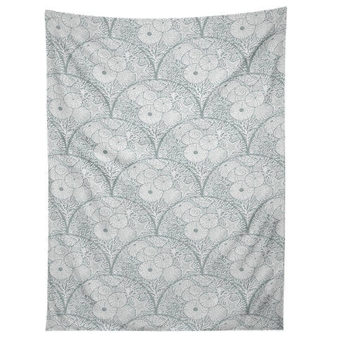 Iveta Abolina Arched Corals White on Teal Tapestry