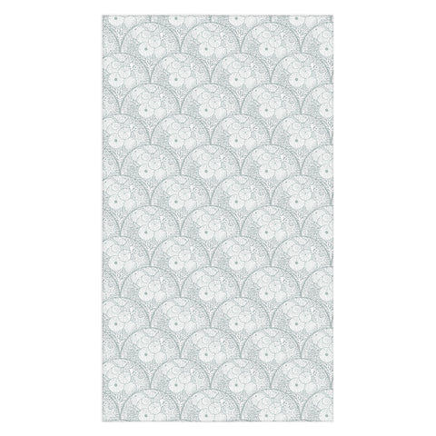 Iveta Abolina Arched Corals White on Teal Tablecloth