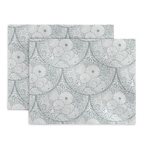 Iveta Abolina Arched Corals White on Teal Placemat