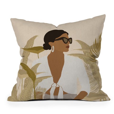 Iveta Abolina Arrian Flower Girl Outdoor Throw Pillow