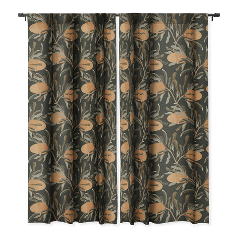 Iveta Abolina Banksia Brown Blackout Window Curtain