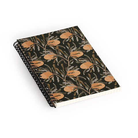 Iveta Abolina Banksia Brown Spiral Notebook
