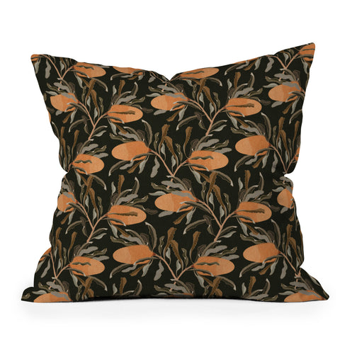 Iveta Abolina Banksia Brown Outdoor Throw Pillow