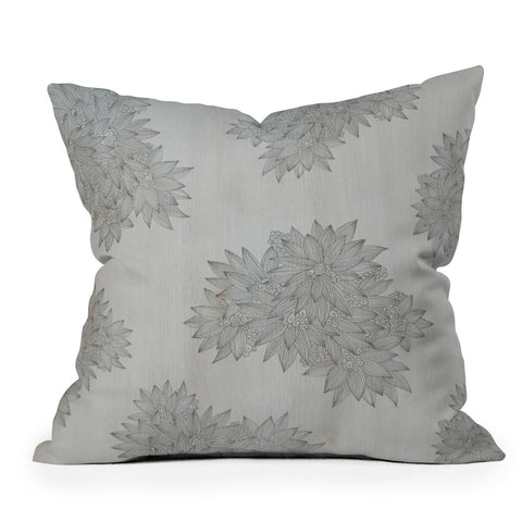 Iveta Abolina Beach Day Gray Outdoor Throw Pillow