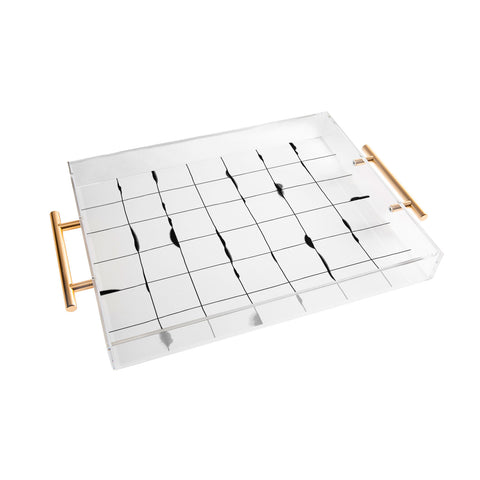 Iveta Abolina Between the Lines White Acrylic Tray