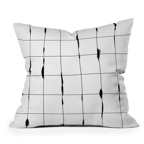 Iveta Abolina Between the Lines White Outdoor Throw Pillow