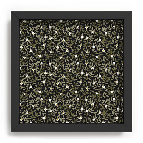 Iveta Abolina Blooming Vines Black Recessed Framing Square