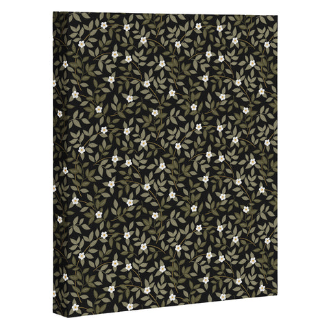 Iveta Abolina Blooming Vines Black Art Canvas
