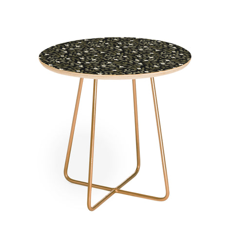 Iveta Abolina Blooming Vines Black Round Side Table