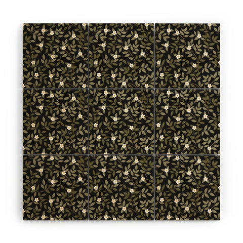 Iveta Abolina Blooming Vines Black Wood Wall Mural