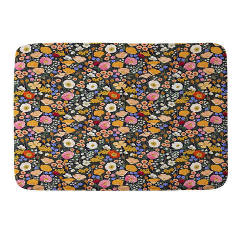 Iveta Abolina Blooming Wildflower Garden Memory Foam Bath Mat