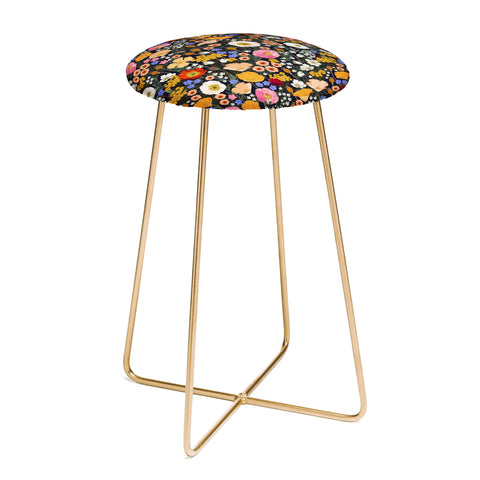 Iveta Abolina Blooming Wildflower Garden Counter Stool