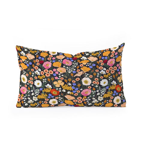Iveta Abolina Blooming Wildflower Garden Oblong Throw Pillow