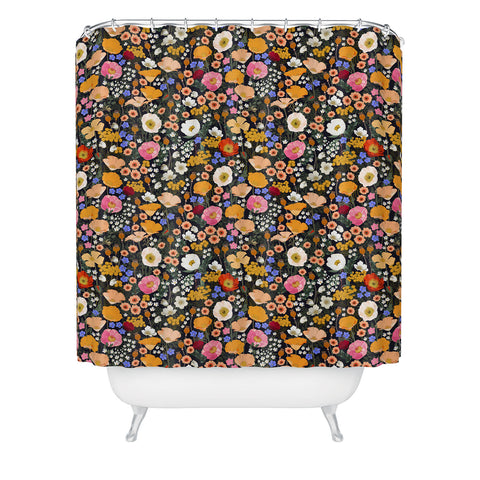 Iveta Abolina Blooming Wildflower Garden Shower Curtain